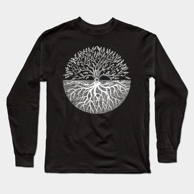 Druid Tree of Life Long Sleeve T-Shirt by BrendaErickson